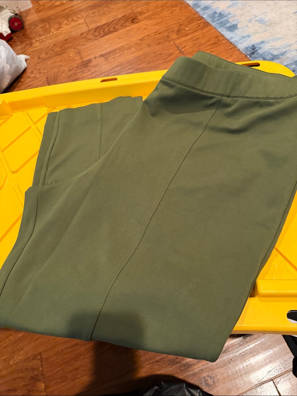 Colleen Lopez Olive Green Straight Leg Pants